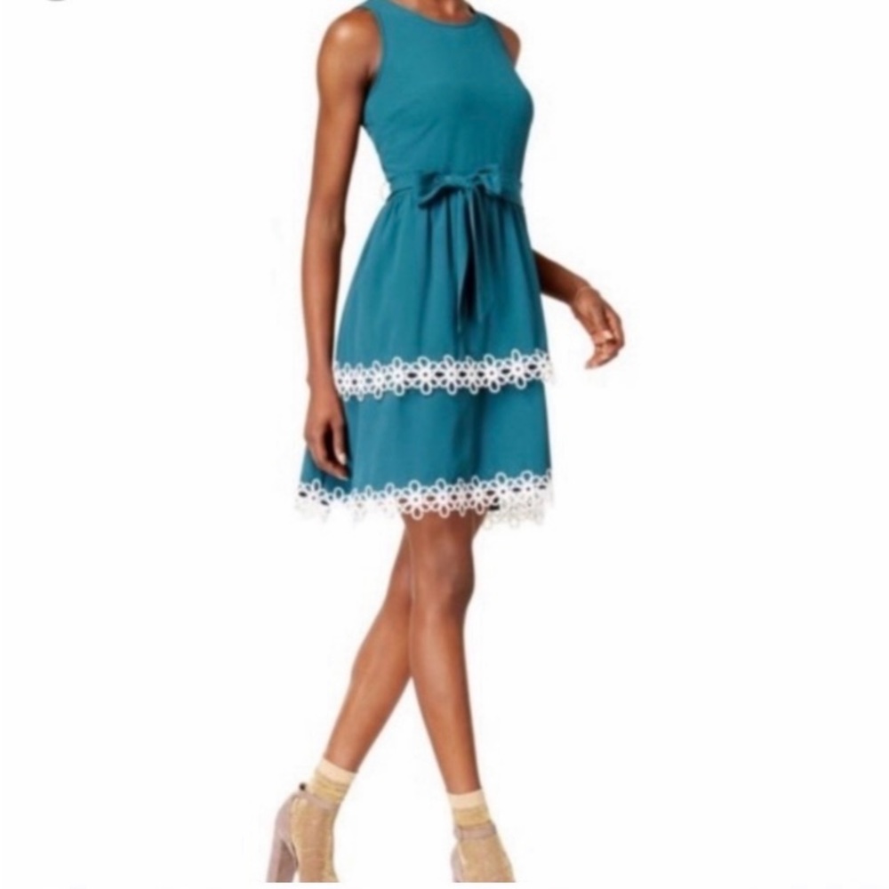 Maison Jules Fit and Flare Tiered Dress